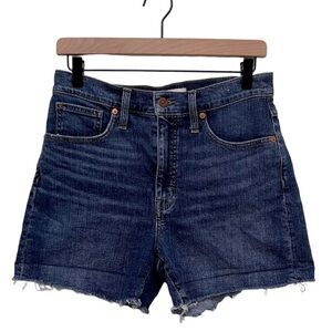 MADEWELL High Rise Cutt Off Denim Shorts Cotton / Lyocell Blend Size 26